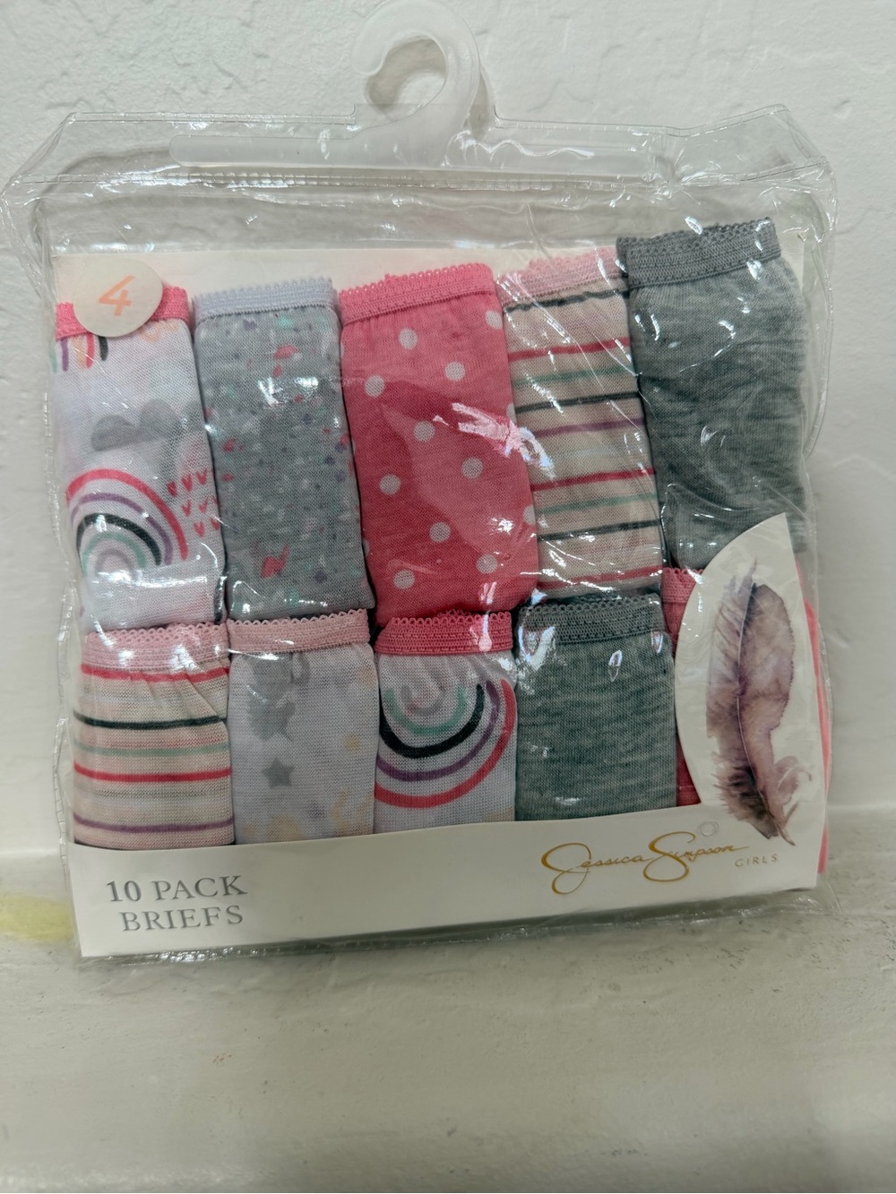 Jessica Simpson Girls Underwear Pack in Pink and White